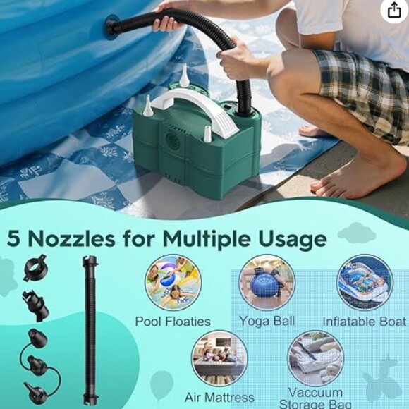 nib 3-in-1 Air Pump for Inflatables and Balloons - Picture 4 of 5